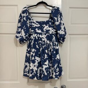 A&F Emerson Poplin Puff Sleeve Mini Dress